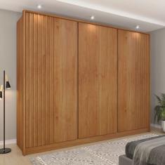 Guarda Roupa Casal Ripado 6 Portas 6 Gavetas 275cm Espresso Móveis