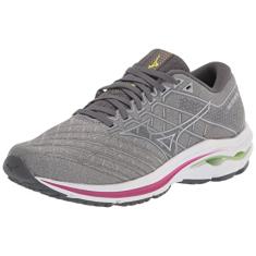 Mizuno Tênis de corrida feminino Wave Inspire 18, Cinza/Prata Ultimate, 35