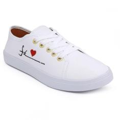 Tênis Casual Básico Com Bordado Na Lateral Amanda Resende Para o Dia a Dia