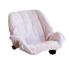 Capa de Bebê Conforto 100% Algodão - Rosa e Branco