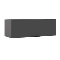 Armário Aéreo de Cozinha Geladeira 80cm 1 Porta Basculante Etina Grafite