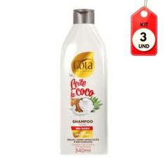 Kit C/03 Gota Dourada Coco Shampoo Uso Diário 340ml