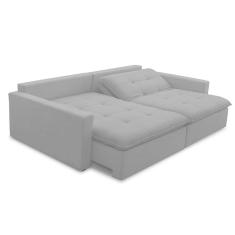 sofá 3 lugares retrátil sem caixa capri veludo grafite