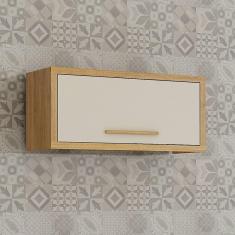 Armário Aéreo para Cozinha 1 Porta Geladeira Torino Cinamomo/Off White