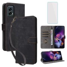 IUQXU Capa carteira para celular Motorola Moto-G-Stylus-5G-2024 com protetor de tela [bloqueio RFID] Suporte para cartão com suporte para homens e mulheres, capa para celular para Moto GStylus 5G 2024