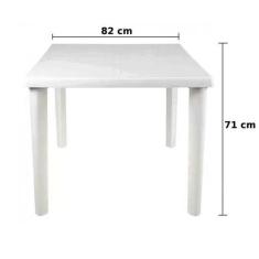 Mesa Plástica Quadrada Desmontável Mor