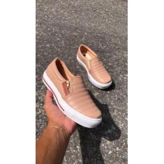 Tênis Feminino Iate de Ziper - GC CALÇADOS, Nude, 37