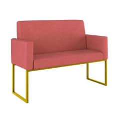 Sofá 2 Lugares para Recepção com Base de Ferro Reforçada - Balaqui Dec