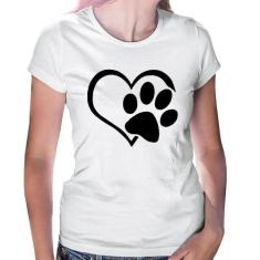 Baby Look Coração Patinha - Foca na Moda, Branco, G