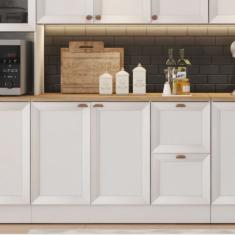 Balcão de Cozinha 120cm 2 Portas 2 Gavetas sem Tampo Unna