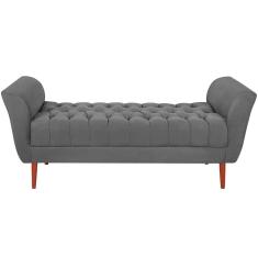 Recamier Grecia 150cm Suede Cinza Escuro Mpassos Cinza Escuro