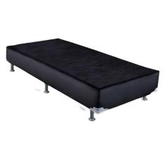 Cama Box Base Solteiro Americana Courano Nero Black (88x188x23) - Ortobom