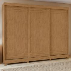 Guarda-roupa 3 Portas 4 Gavetas Nice Com Pés Amêndoa Clean-off White