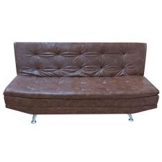 Sofá Valencia Material Sintético Shop Das Cabeceiras Marrom Claro