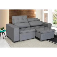 Sofá Soft Slim 2 Lugares Retrátil e Reclinável 1,50m com molas no asse