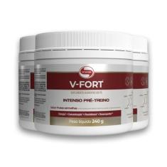 Kit 3 V Fort Pré Treino Vitafor 240g Frutas Vermelhas