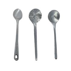 Jogo De Talheres Alumínio Fundido Escumadeira Concha Colher - Divifort