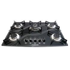 Fogão Cooktop 5q Lines Preto Tripla Chama Safanelli Tri500, Bivolt