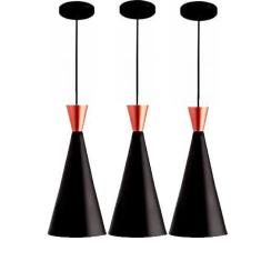 Kit 3 Luminárias Pendentes Cone Canada