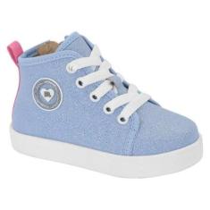 Tenis Molekinha 2118.578 Cano Alto Star Lona Infantil-Feminino