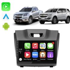 Kit Multimidia Android Carplay Blazer S10 2012-2016 9 Pol GPS Youtube 