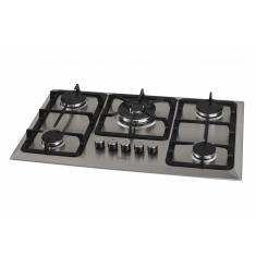 Fogão Cooktop a Gás Fischer Infinity 5 Bocas Mesa Inox com Tripla Chama e Acendimento Automático Bivolt