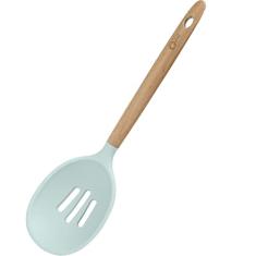 Escumadeira De Silicone Com Cabo de Madeira 32,5cm - Water Blue - Oxford