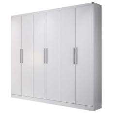 Guarda-Roupa 6 Portas Édez PH1127, 3 Gavetas, Branco