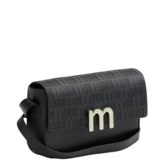 Bolsa Moleca Transversal Logo Frontal Pvc Preto Único