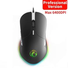 Mouse para jogos com fio 6400DPI recarregável para jogadores