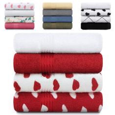 Jogo de Toalhas 4 Peças - Rosto Felpuda 100% Algodão Prisma - Emcompre