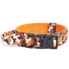 Coleira pra Cachorro Grande e Forte MADOG Comander LARANJA, M