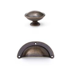 Puxador Concha Puxador Redondo  Puxador Preto para armário Kit 15 Pçs 