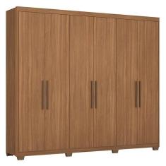 Guarda Roupa Casal Sumatra 6 Portas Amêndola Com Pés - Demóbile Amêndola