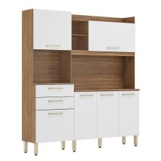 Cozinha Compacta Select 6 Portas E 2 Gavetas Amêndola Branco - Demóbile Amêndola Branco