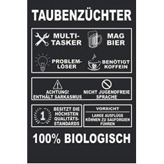 Taube Taubenzüchter Tauben Vogel Brieftaube lustig Notizbuch