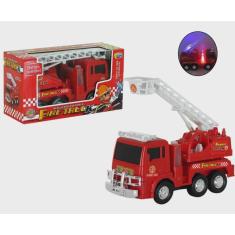 Caminhão Bombeiro Bate E Volta A Pilha Com Som E Luz