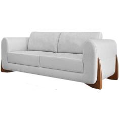 Sofa Jolie 2 Lugares 180cm Pes Boomerang Linho 212 Grigio Ezz Grigio