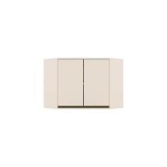 Armário Aéreo de Cozinha Canto Oblíquo 2 Portas Connect Henn, Off Whit