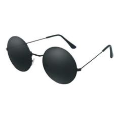 Óculos De Sol Redondo Ozzy Retrô Preto UV400 - Agoc Lifestyle
