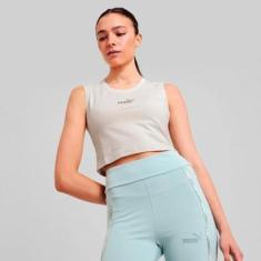 Cropped Puma ESS Slim Tank Feminino Off White-Feminino