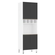 Paneleiro Perola 70 cm com Nicho Microondas 4 Portas mais 1 Nicho Luciane