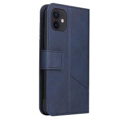 LXURY Capa flip para iPhone 14 Pro Max/14 Pro/14 Plus/14, capa de couro com fecho magnético com compartimento para cartão e suporte de suporte, azul, 14 pro max 6,7 polegadas