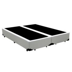 Base Box King Bipartido Blindado Sintético Branco