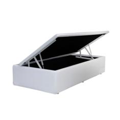 Base Box Baú Solteiro Santo Box Sintético Branco 47x88x188