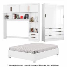 Guarda Roupa Casal Modulado Sevilha 4 e 2 Portas 8 Gavetas com Cama Ca