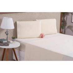 Jogo De Cama Com 2 Lençóis 180 Fios Macio Casal King Palha - Beatriz E