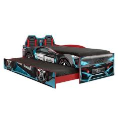 Bicama Infantil Solteiro Carros Tornado Fun Brilha no Escuro - Pura Ma