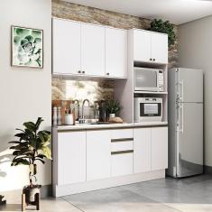 Cozinha Compacta Celeste Kappesberg 100% Mdf Branco 190cm