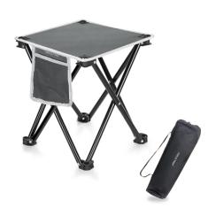 Zaboro Tripla árvore pacote com 1 banqueta dobrável de acampamento, banquinho leve portátil de 35 cm com bolso lateral, banco de pé com bolsa de transporte para caminhadas, pesca e praia, comporta até